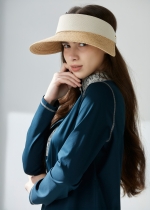 레이스 배색 헨리넥 티셔츠(I9M2BL03)