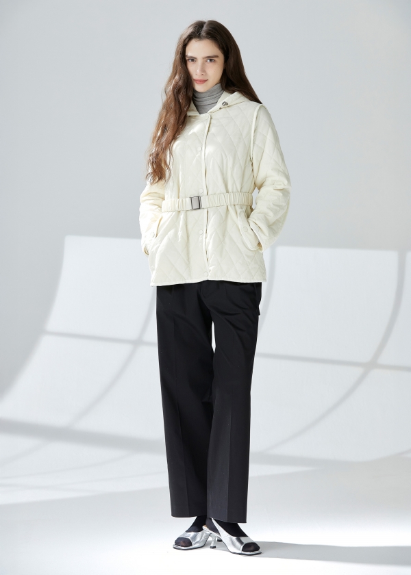 아가일 퀼팅 벨트 점퍼(I9M4JP01)