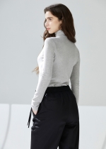 커팅 텐셀 하이넥 티셔츠 (I9M4TH01)