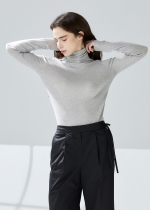 커팅 텐셀 하이넥 티셔츠 (I9M4TH01)