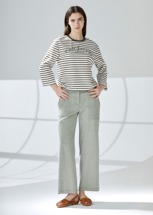 스트라이프 저지 티셔츠 (I9M4TH03)