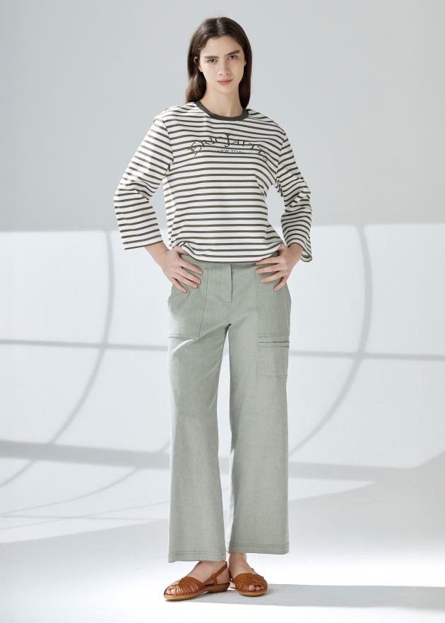 스트라이프 저지 티셔츠 (I9M4TH03)