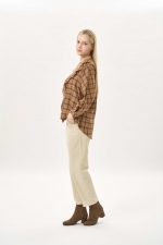 러플 체크 블라우스(I9W2BL03)