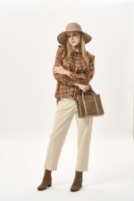 러플 체크 블라우스(I9W2BL03)