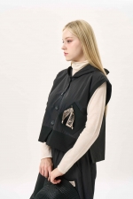 리본자수 참장식 블루종 베스트(I9W2VT20)