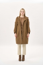 코튼 블렌드 후드 코트 (I9W2CT03)