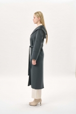 벨티드 후드 롱 울코트(I9W3CT71)