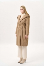 벨티드 후드 롱 패딩(I9W3DC70)