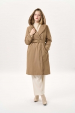 벨티드 후드 롱 패딩(I9W3DC70)