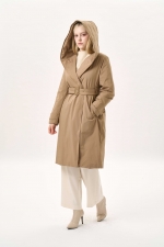 벨티드 후드 롱 패딩(I9W3DC70)