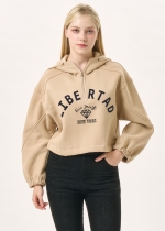 크롭 레터링 포인트 후드 (I9W4TH02)