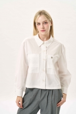 투 포켓 크롭 셔츠 (I9W2BL06)