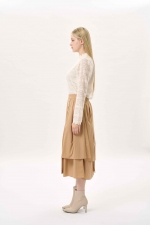 코튼 블랜드 비대칭 스커트(I9W4SK02)