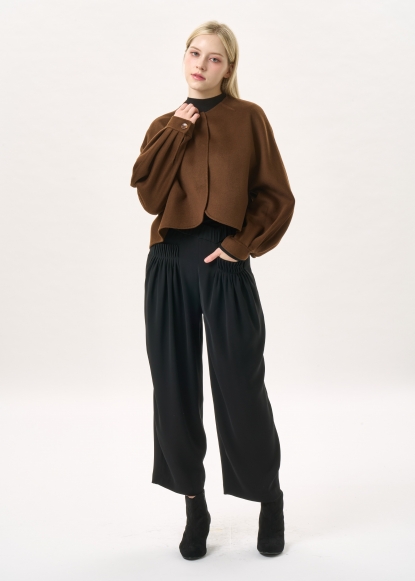 셔링 밴딩 루즈 팬츠(I9W4PT08)