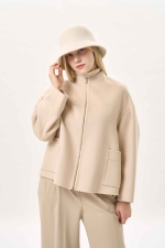 스탠드 칼라 미니멀 자켓(I9W3JK74)