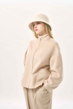 스탠드 칼라 미니멀 자켓(I9W3JK74)