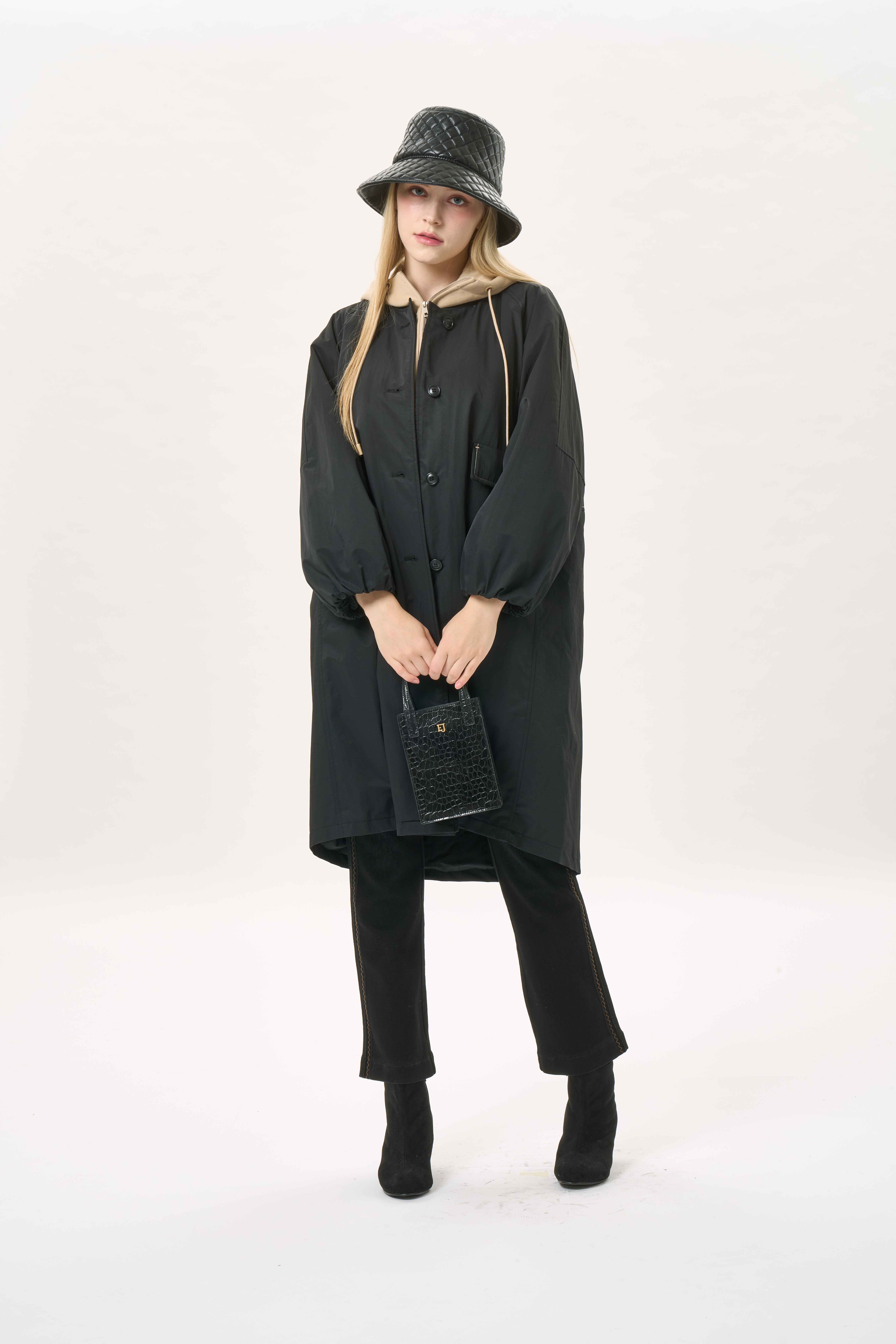 드로스트링 오버사이즈 데일리 코트(I9W4CT02)