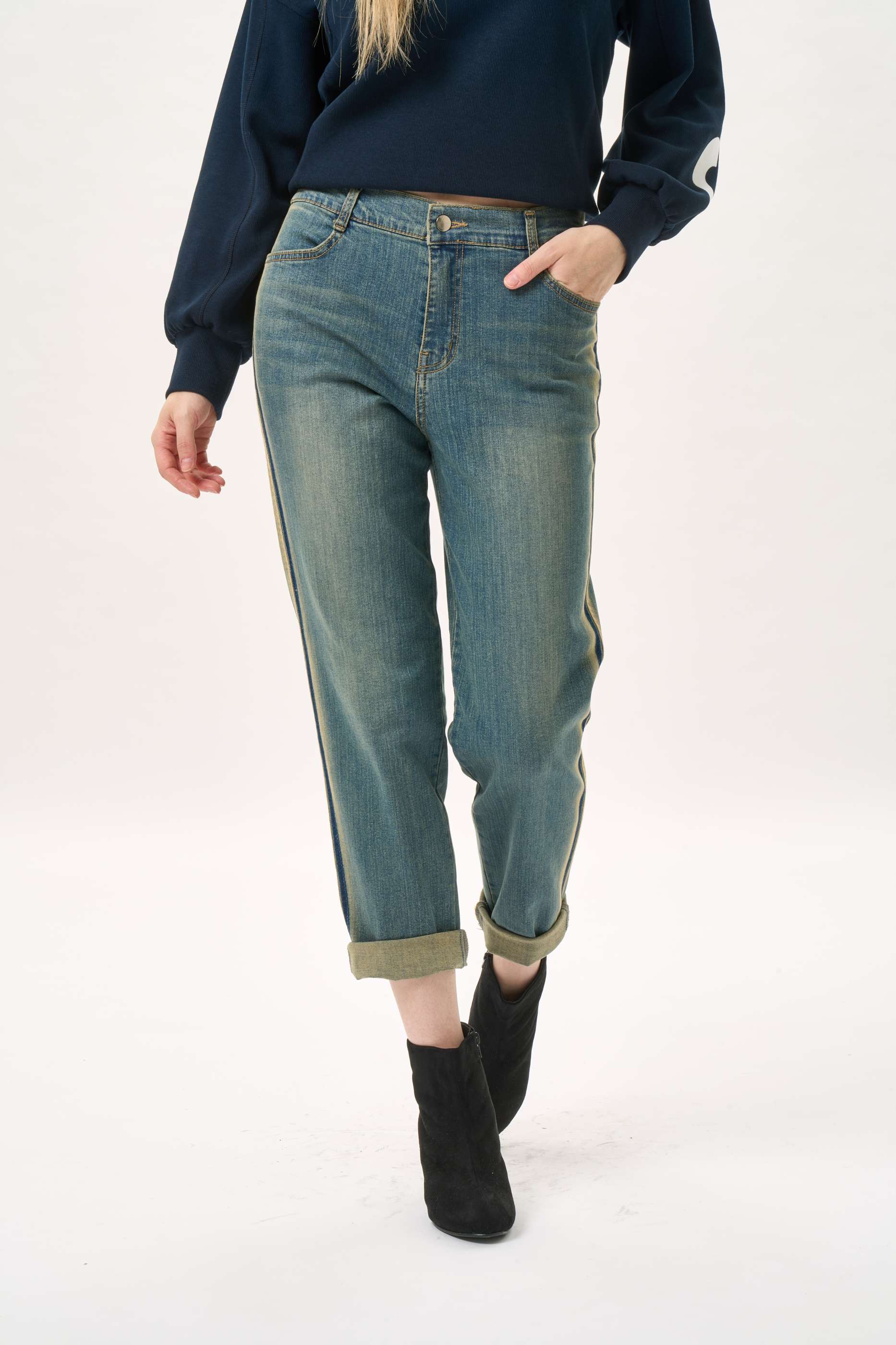 워싱 보이핏 데님 팬츠(I9W4PT61)