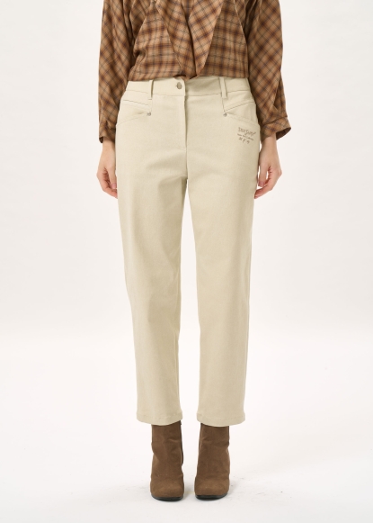 로고 자수 코튼 팬츠(I9W2PT01)