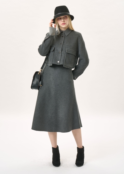 플랩 포켓 크롭 자켓(I9W3JK81)