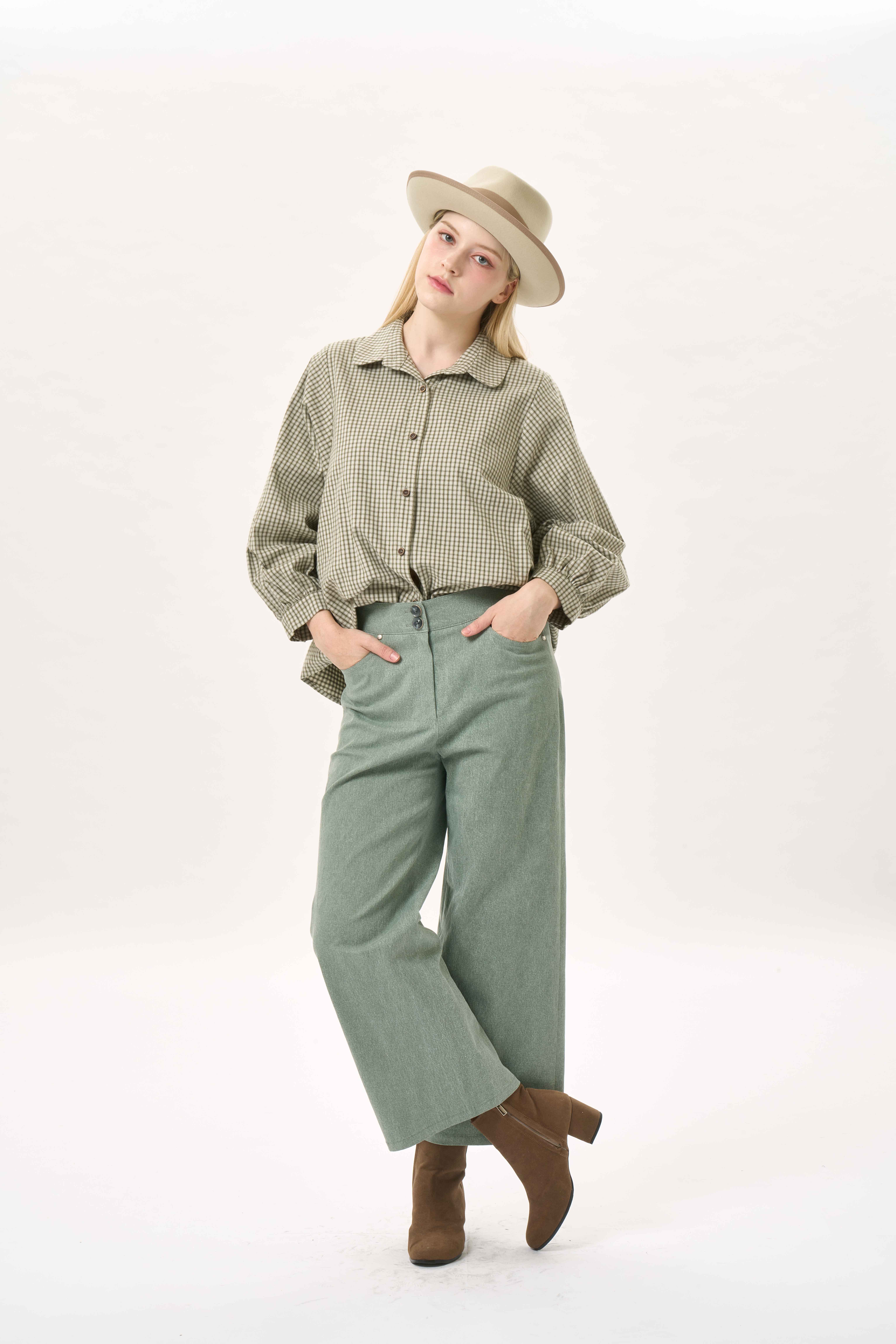 소프트 컬러 코튼 팬츠(I9W2PT02)