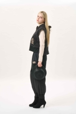 블랙 포켓 밴딩 팬츠(I9W2PT20)