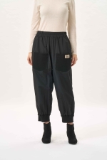 블랙 포켓 밴딩 팬츠(I9W2PT20)