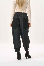 블랙 포켓 밴딩 팬츠(I9W2PT20)