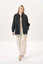 모던 셔츠핏 울블랜드 하프코트(I9W3HC71)