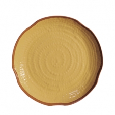 KO 겨자투톤 웰빙엠보원형접시