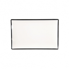 KO 흑백투톤 굽사각접시