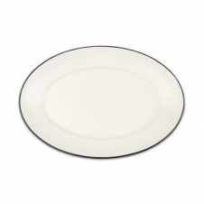 KDS 롤링투톤 블랙앤화이트 타원접시