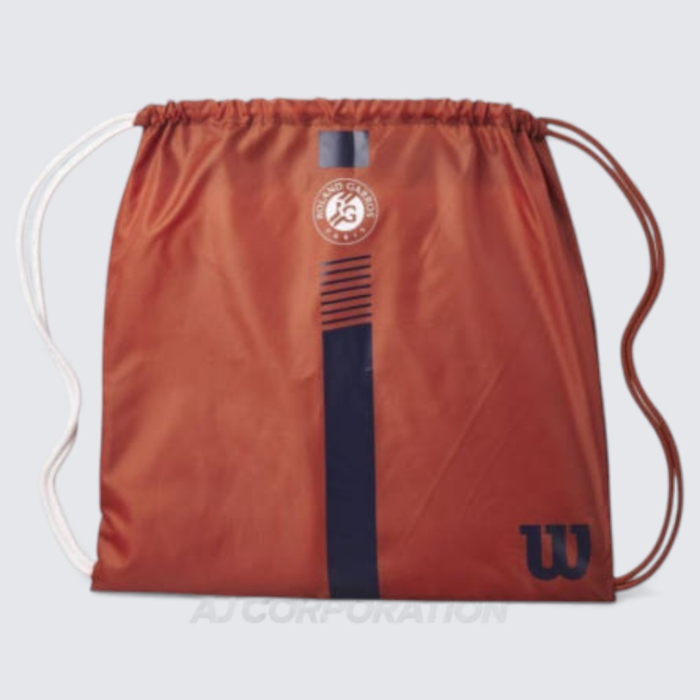 ROLAND GARROS CINCH BAG GREY/NAVY