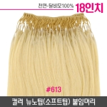 [아이보리]컬러뉴노팁(소프트팁) 붙임머리 18인치-#613