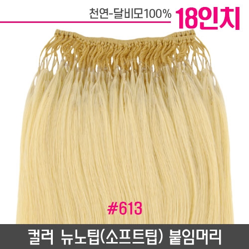 [아이보리]컬러뉴노팁(소프트팁) 붙임머리 18인치-#613