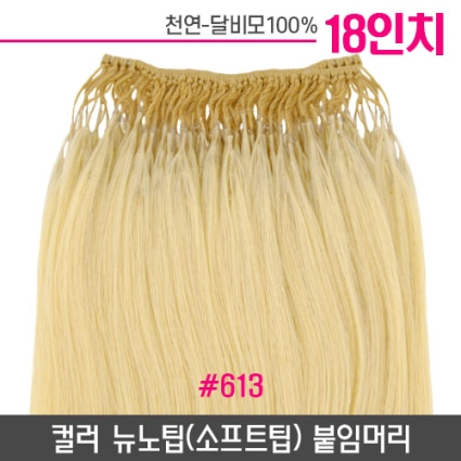 [아이보리]컬러뉴노팁(소프트팁) 붙임머리 18인치-#613