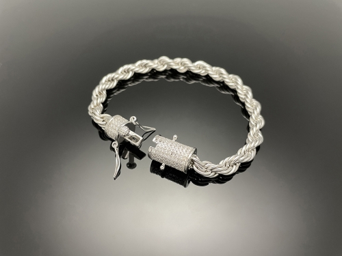 6mm Rope Chain with Iced clasp