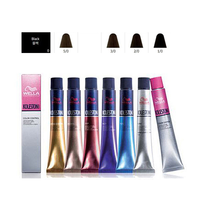 웰라 콜레스톤 퍼펙트 염색약 80g 블랙컬러 2/0 새치염색