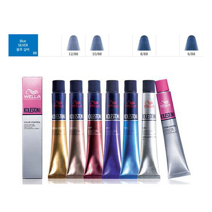 웰라 콜레스톤 퍼펙트 염색약 80g 애쉬블루 12/88