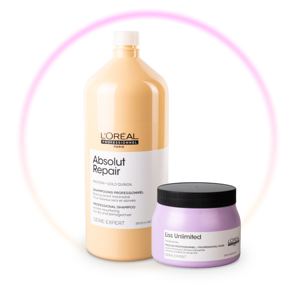 [손상모발 패키지] 로레알 앱솔루트 리페어 샴푸 1500ml + 언리미티드 마스크 500ml