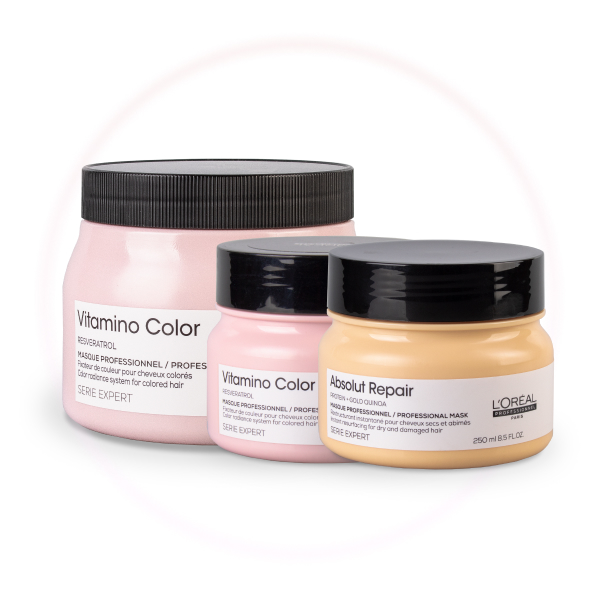 로레알 선물용 프리미엄 헤어팩 비타미노 염색모 마스크 세트 (+앱솔루트 마스크덤)