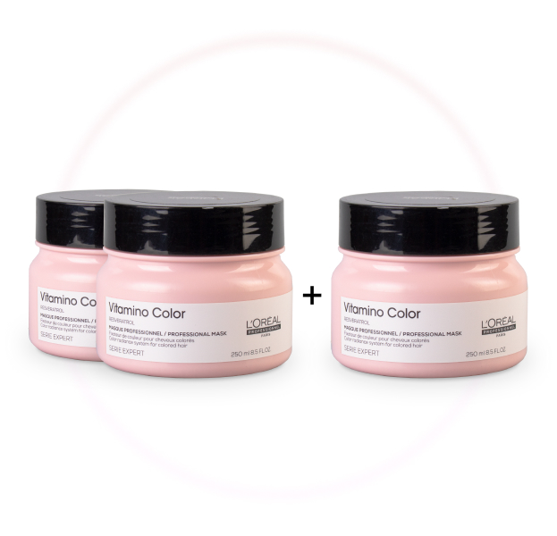 [2+1] 로레알 염색모 탈색모관리 비타미노 마스크 선물용 프리미엄 헤어팩 250ml