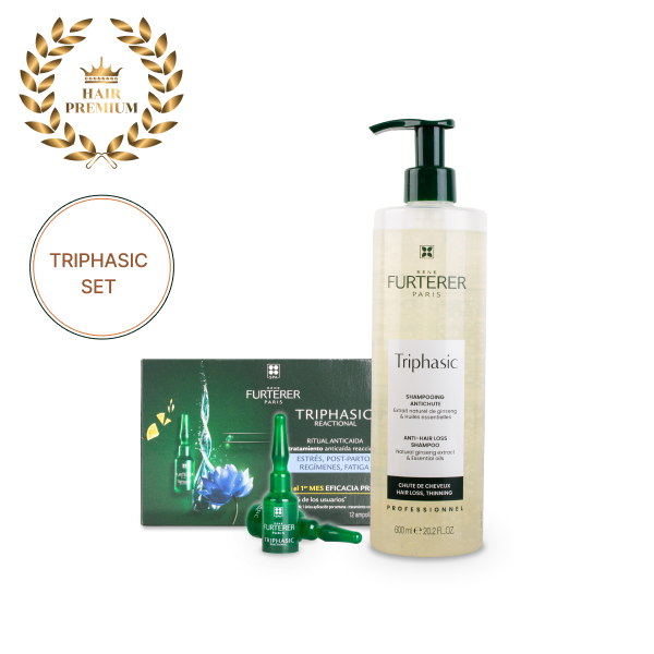 르네휘테르 트리파직 앰플 샴푸 600ml & 트리파직 SOS 앰플 5ml X 12개 세트