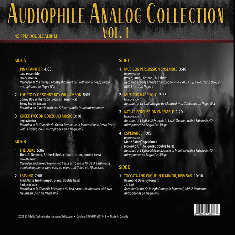 [2xHD] 투엑스에이치디 Audiophile Analog Collection Vol.1 오디오파일 아날로그 컬렉션 1집 (2LP) 엘피판