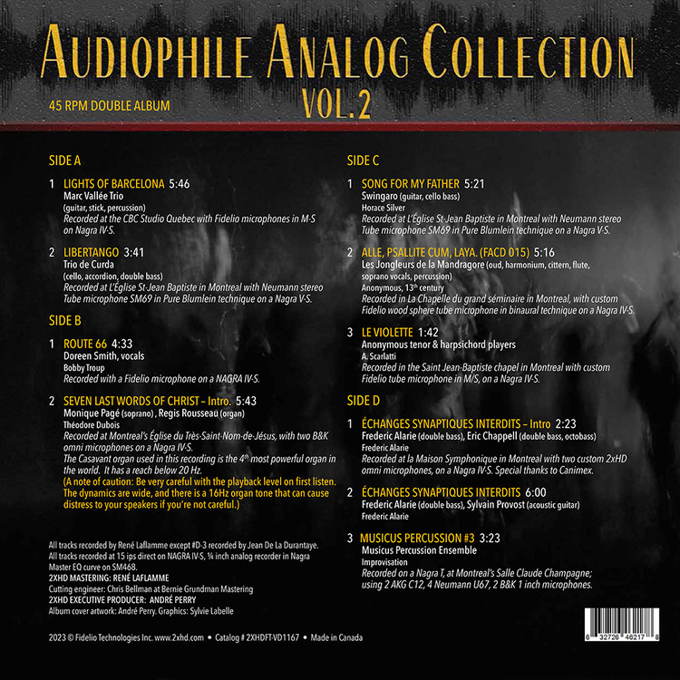 [2xHD] 투엑스에이치디  Audiophile Analog Collection Vol.2  (2LP) 엘피판
