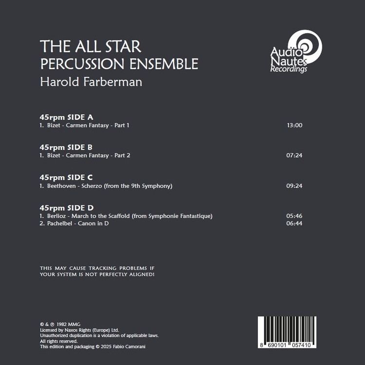 [Audio Nautes]오디오나우테스 All star percussi 올스타 퍼커션 앙상블 작품집 - Harold Farberman 원스텝(1-Step) (2LP)
