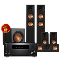 [패키지 이벤트] Klipsch RP-5000F II 5채널 (RP-500M II/RP-500C II) 월넛색상 + TX-RZ50 (R-100SW, Pearl48 HDMI 증정)