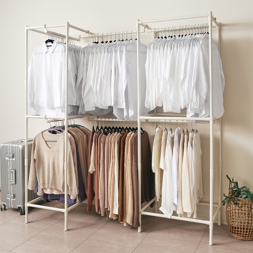 트윈 시스템 행거 드레스룸 2단행거