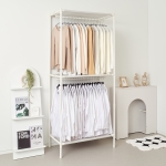 무볼트 드레스룸 싱글 2단 행거