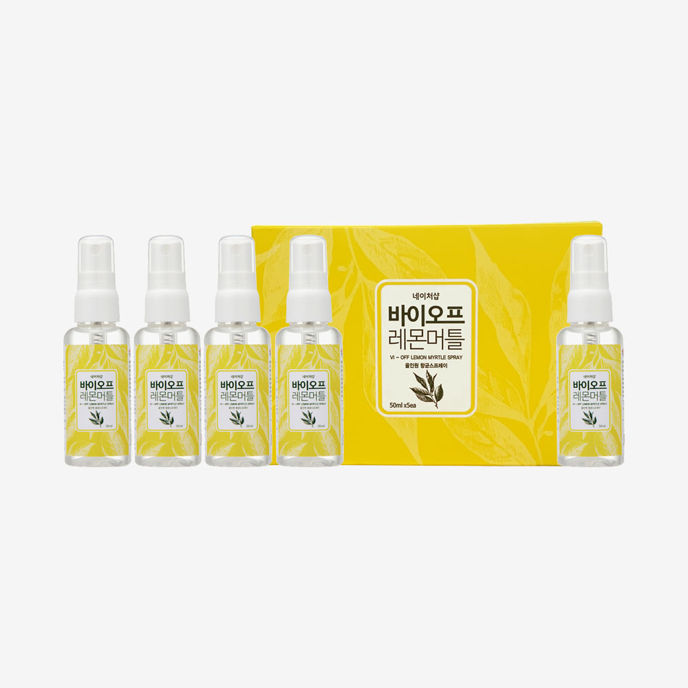 [38% 할인] 네이처샵 바이오프 레몬머틀 올인원 항균스프레이 50ml*5개 휴대용 + 선물박스포장